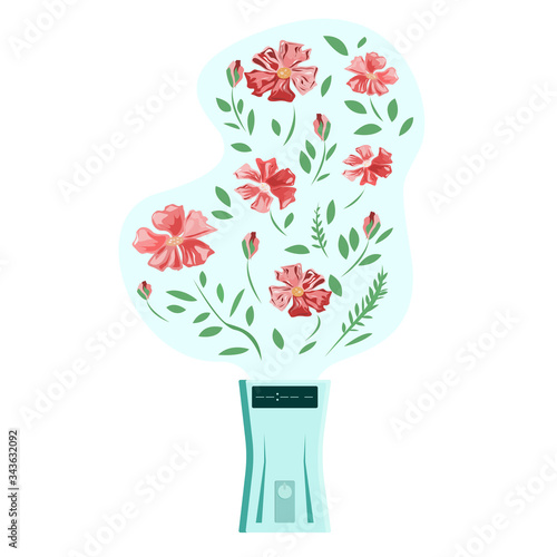 Air freshener with dispenser and timer on the wall