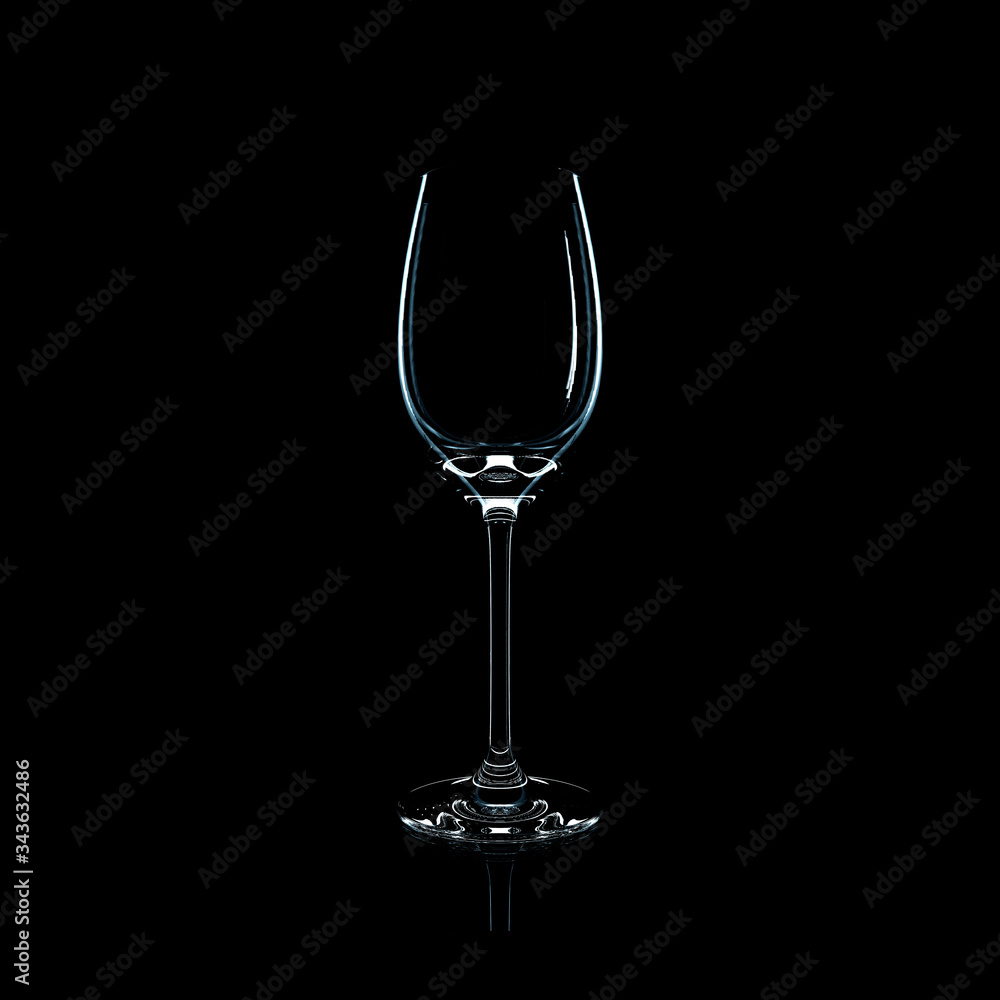 3D render of a glass on a black background. Studio lighting. 3D render of a glass on a black background. Studio lighting.