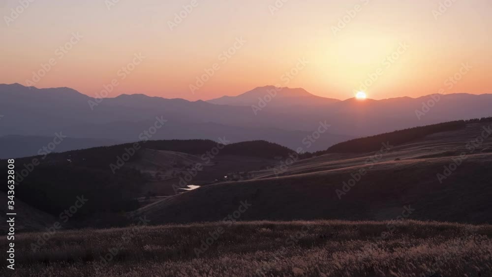 4K time lapse of sunset mountain landscape at Kirigamine mount in Suwa, Nagano, Japan 4K time lapse of sunset mountain landscape at Kirigamine mount in Suwa, Nagano, Japan