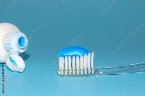 toothbrush with toothpaste