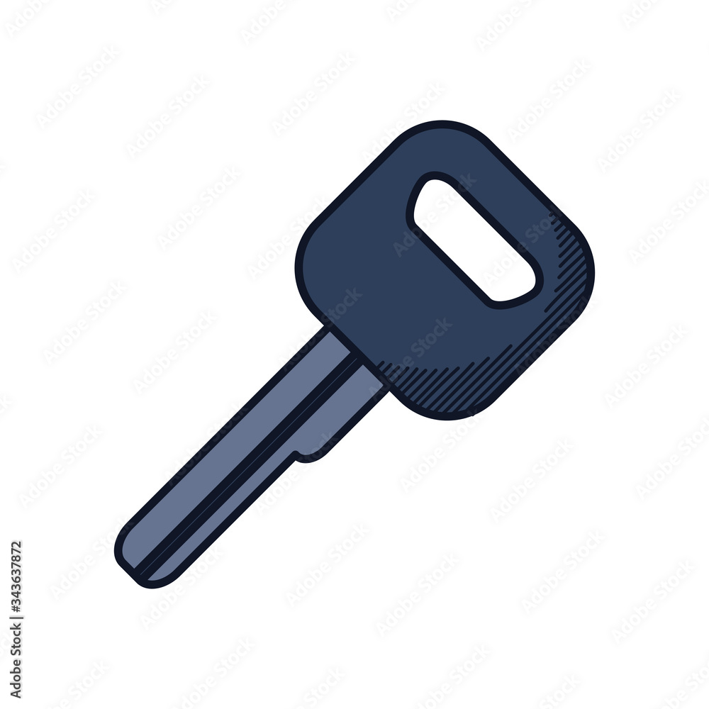 Happy fathers day concept, car key icon, line and fill style Happy fathers day concept, car key icon, line and fill style