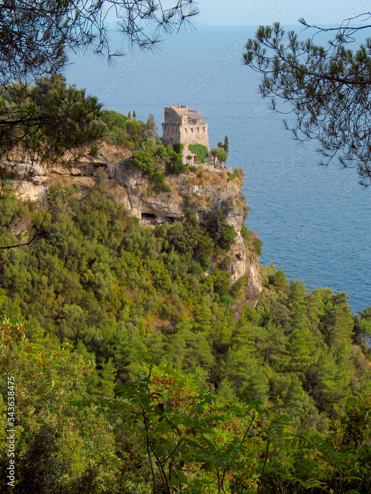Old Tower On Amalfi Coast In Campania