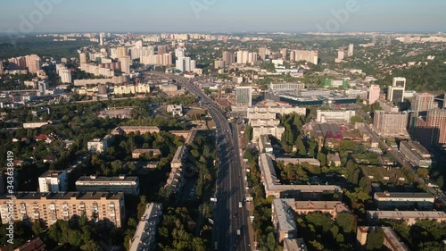 Wallpaper Mural Kiev by drone, aerialview of city, buildings Torontodigital.ca