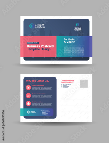Corporate Business Postcard Design | Save The Date Invitation Card | Direct Mail EDDM Design  
