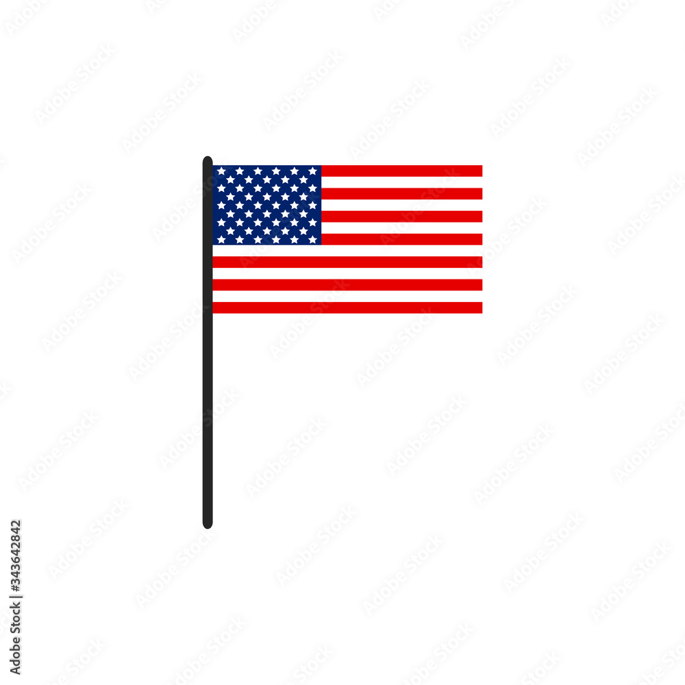 Fototapeta premium American flag, vector illustration