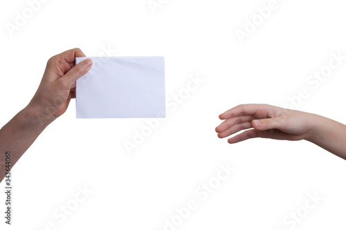 two ladies taking white note paper