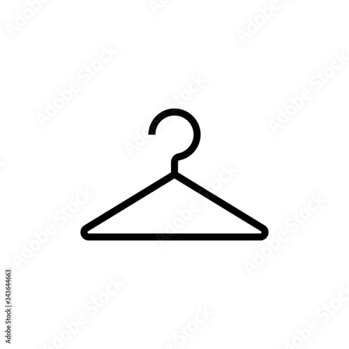 Simple Hanger Icon black flat shape design isolated on white background