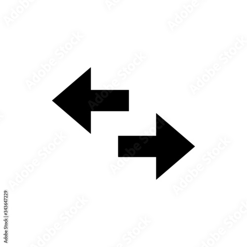 Free Download Exchanging vector icon, vector exchanging icon symbol sign in black flat shape design isolated on white background - GFXLoad