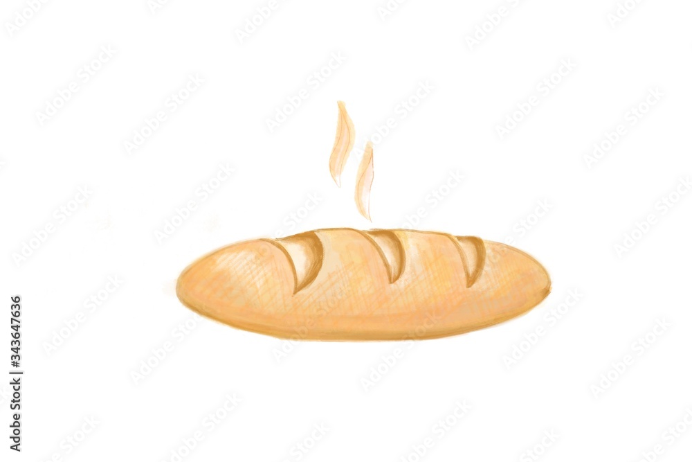 illustration of baked bread