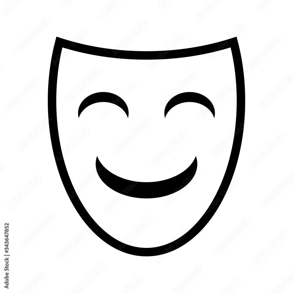 Mask icon vector on white background