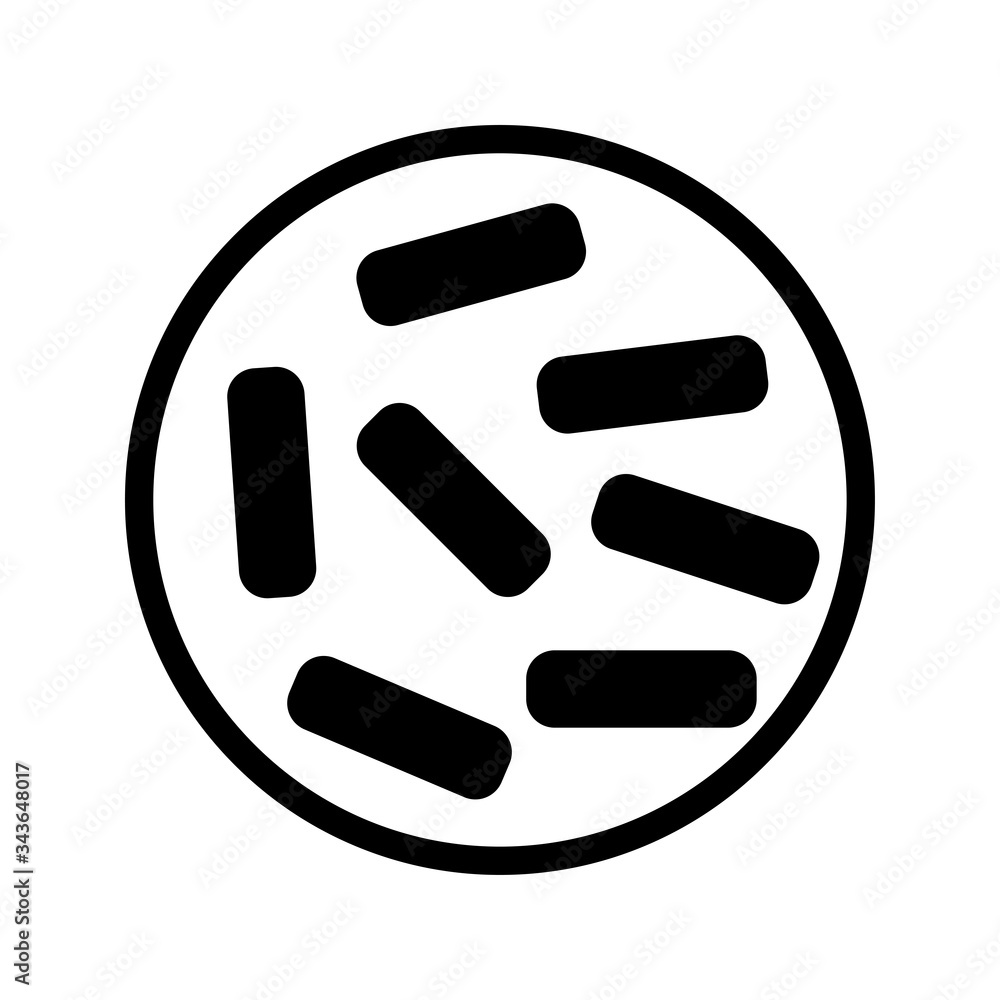 Microbe icon on white background Microbe icon on white background