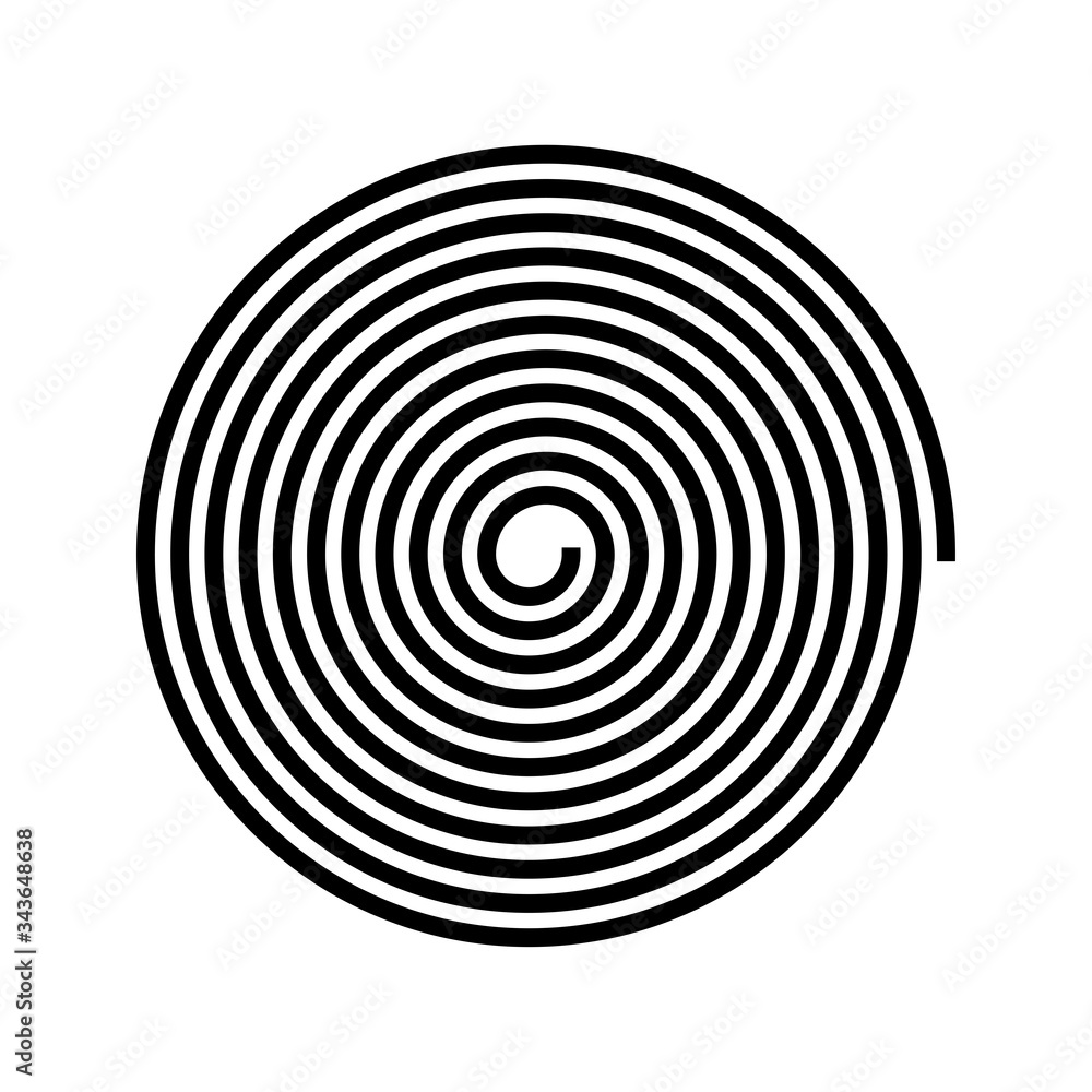 Spiral icon on white background Spiral icon on white background