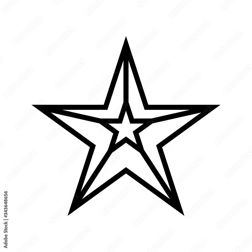 Star icon on white background Star icon on white background