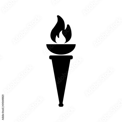 Torch icon on white background