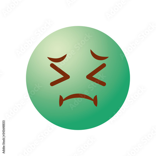 sick emoji icon, gradient style