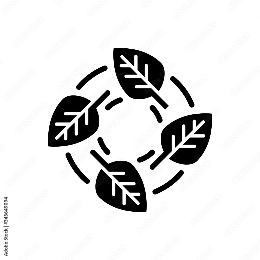 icon of recycle, eco in black flat shape design on white background icon of recycle, eco in black flat shape design on white background