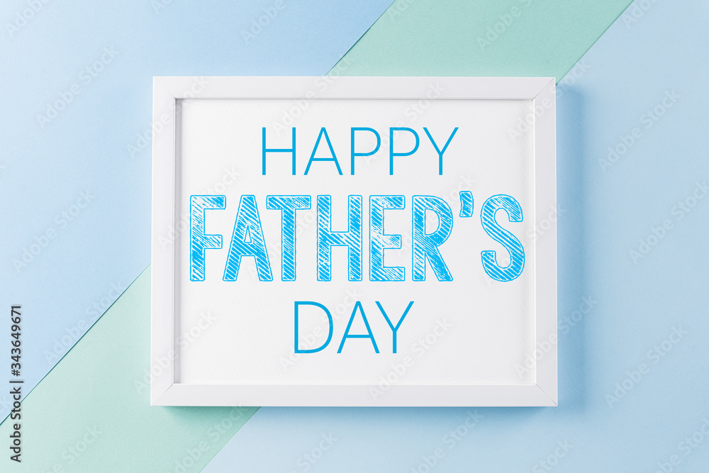 Happy Fathers Day background concept with the text on bright pastel background. Happy Fathers Day background concept with the text on bright pastel background.