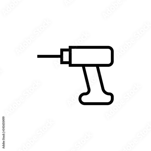 hammer drill hand icon - From Working tools  Construction and Manufacturing icons  equipment icons in outline  lineart style on white background
