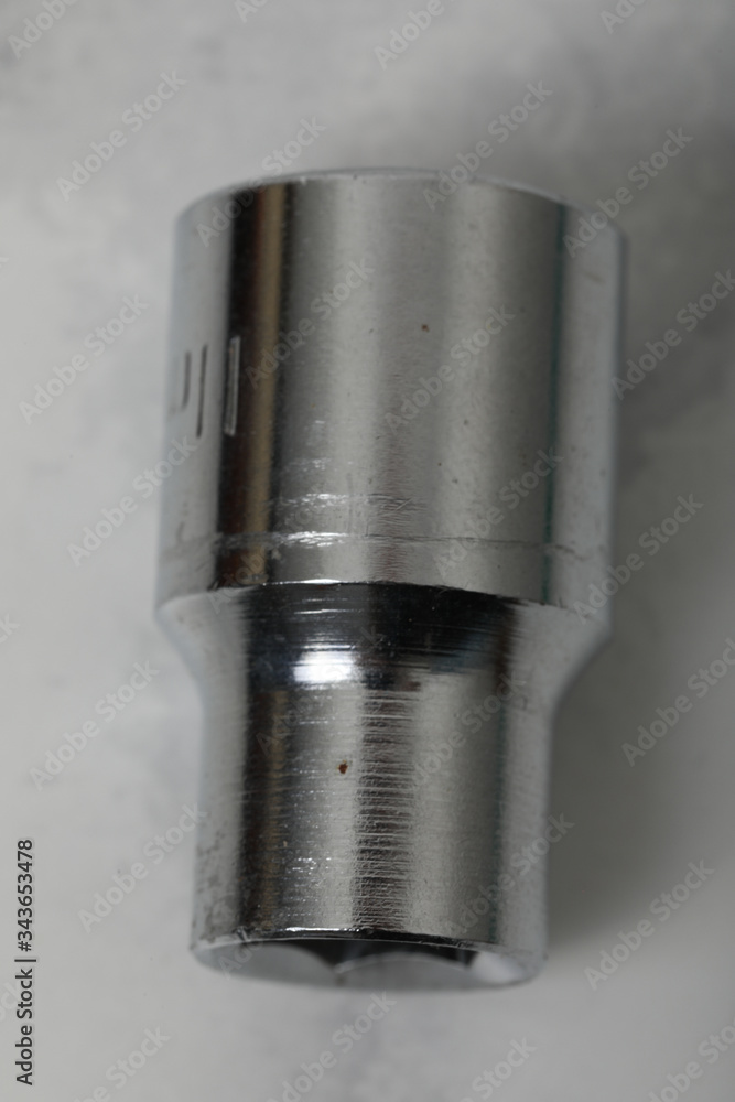 Wrench on white background metal tool for industrie Wrench on white background metal tool for industrie