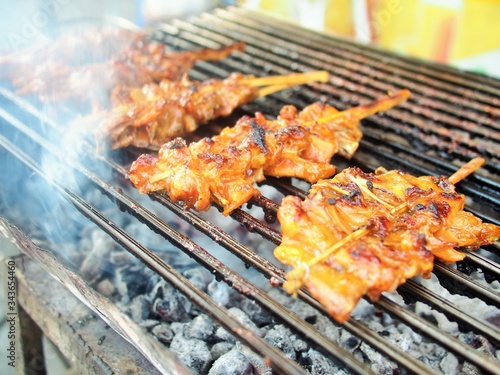 chickens grilled of stress food in Thailand