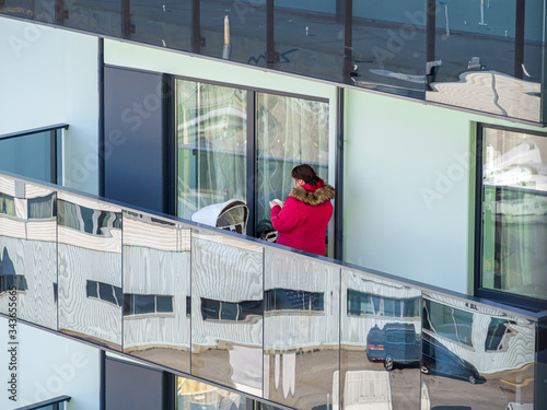 walking on balcony photo