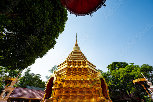 Golden Pagoda in Phan On Temple photo