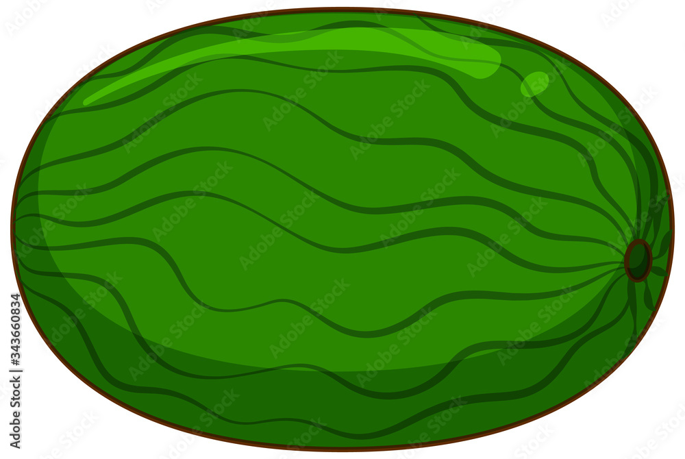 One watermelon on white background One watermelon on white background
