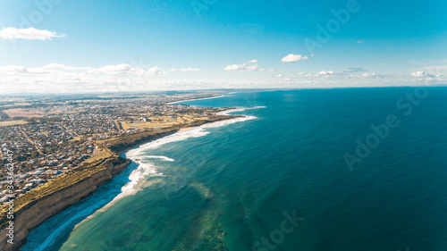 Aerial Views of Coastline and waves and beaches along the Great Ocean Road, Australia