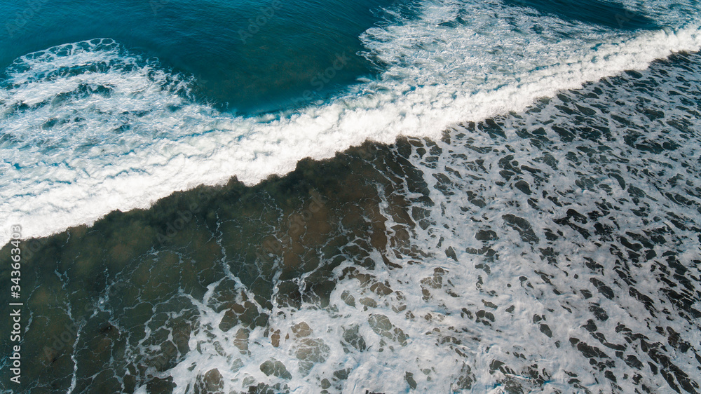 Aerial Views of Coastline and waves and beaches along the Great Ocean Road, Australia