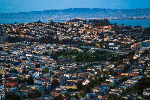 Photography San Francisco Skyline At Sunset