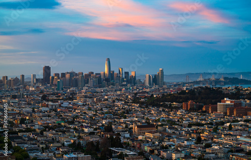 San Francisco Skyline At Sunset