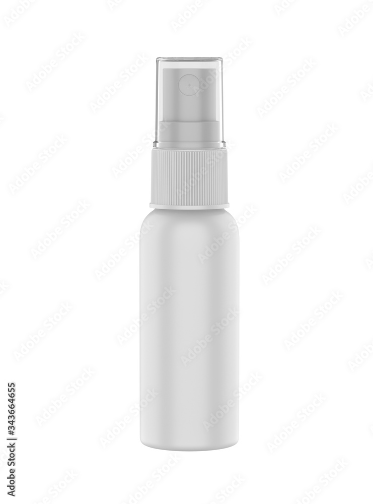 Blank plastic spray bottle for branding and mockup, 3d render illustration. Blank plastic spray bottle for branding and mockup, 3d render illustration.