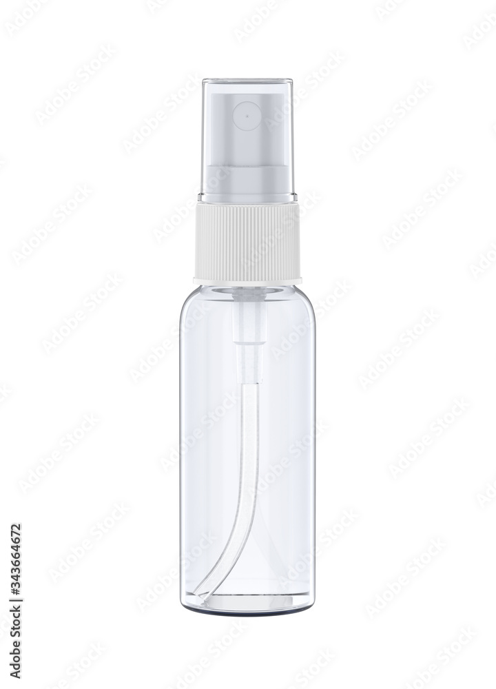 Blank plastic spray bottle for branding and mockup, 3d render illustration. Blank plastic spray bottle for branding and mockup, 3d render illustration.