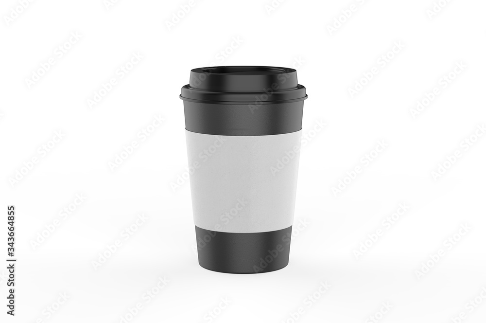 Blank paper Coffee Cup For Branding, 3d render illustration. Blank paper Coffee Cup For Branding, 3d render illustration.