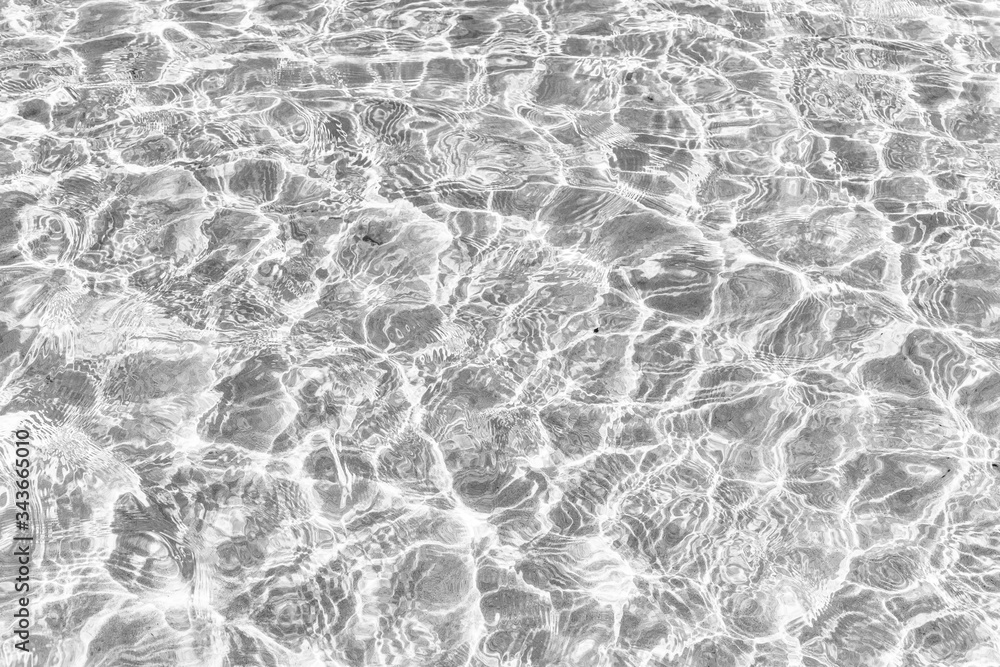 Waves Pattern in crystal clear water on black and white Waves Pattern in crystal clear water on black and white