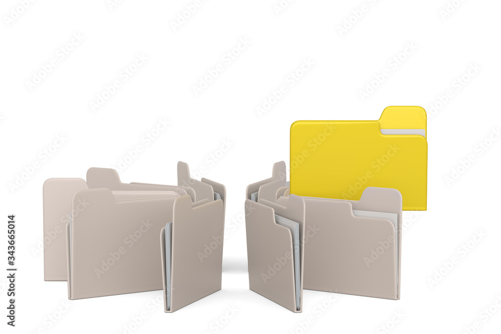 Folder icon isolated on white background. 3D illustration. Folder icon isolated on white background. 3D illustration.