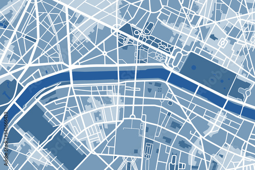 Map of the city. Paris, France. vector illustration.