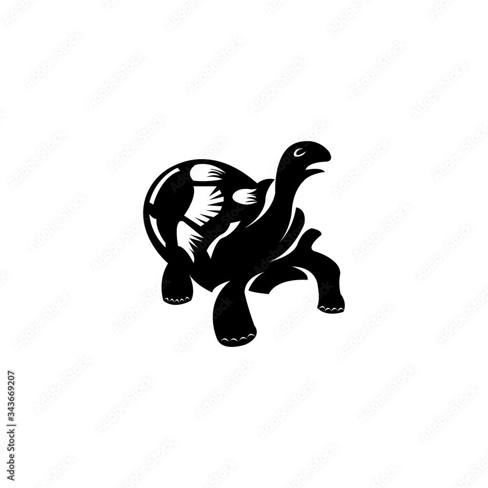 Unique funny turtle logo vector design illustration Unique funny turtle logo vector design illustration