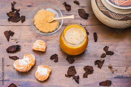 natural clementine juice with brown sugar