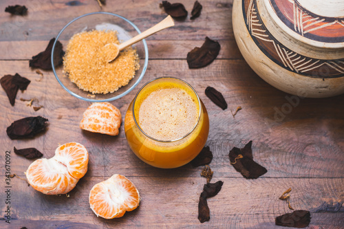 natural clementine juice with brown sugar