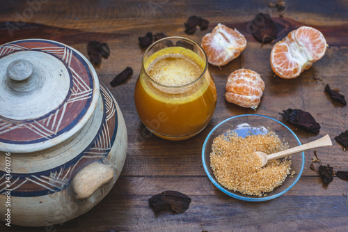 natural clementine juice with brown sugar