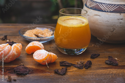 natural clementine juice with brown sugar
