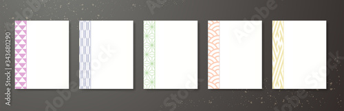 和柄　カードデザイン　シンプル　モダン　艶やか　豪華　メッセージカード　メニュー表　短冊