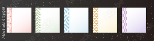 和柄　カードデザイン　シンプル　モダン　艶やか　豪華　メッセージカード　メニュー表　短冊