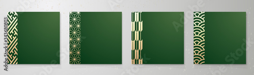 和柄　カードデザイン　シンプル　モダン　艶やか　豪華　メッセージカード　メニュー表　短冊