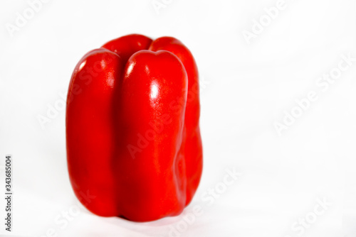 natural yellow and red pepper isolated on White background © Giovanni.Seabra