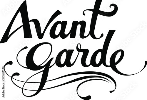 Avant Garde - custom calligraphy text Fototapet
