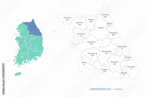 korea provinces map. vector map of korea province.
gyeonggi-do, chongcheong-do, gangsang-do, jeolla-do, jeju island map.