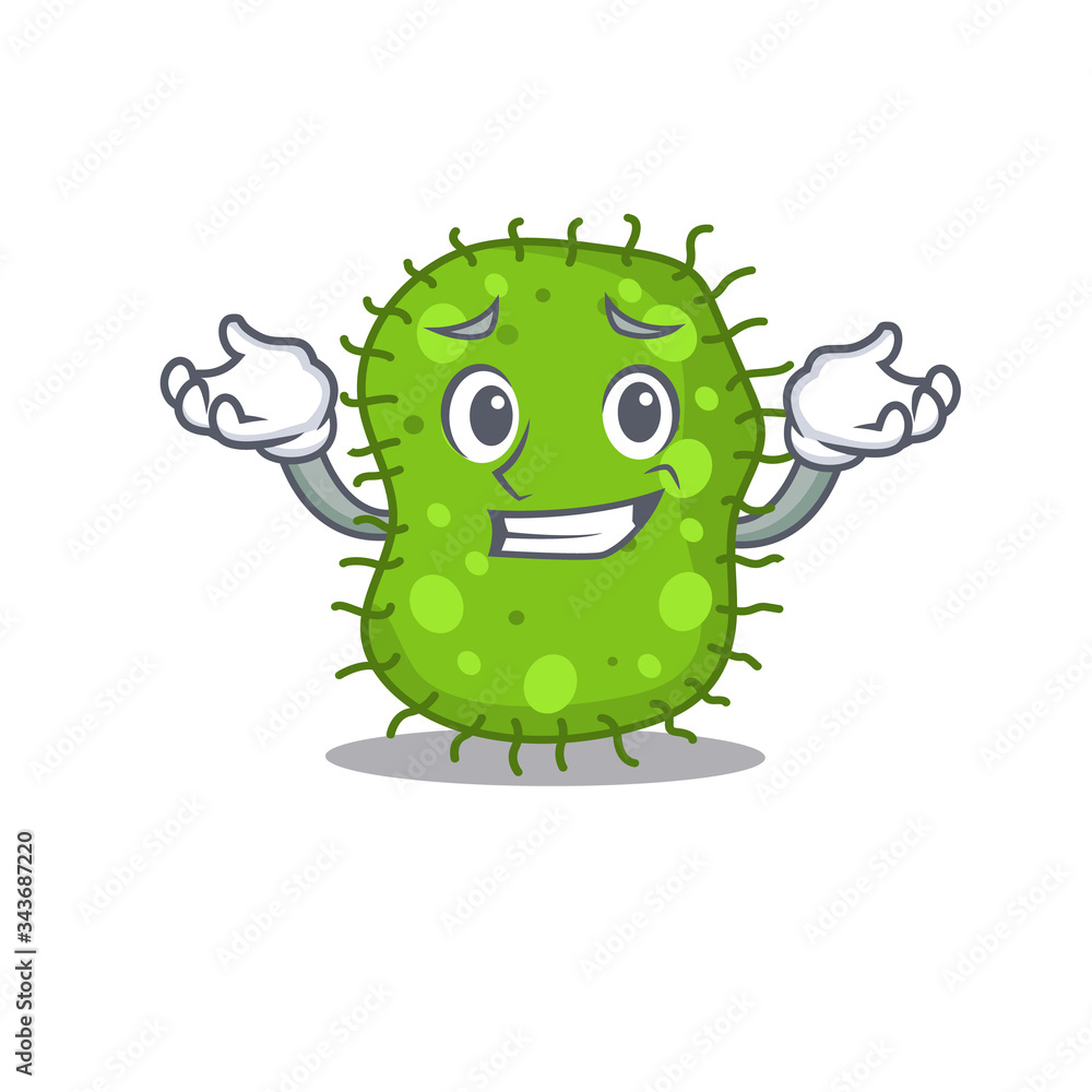 A picture of grinning escherichia cartoon design concept A picture of grinning escherichia cartoon design concept