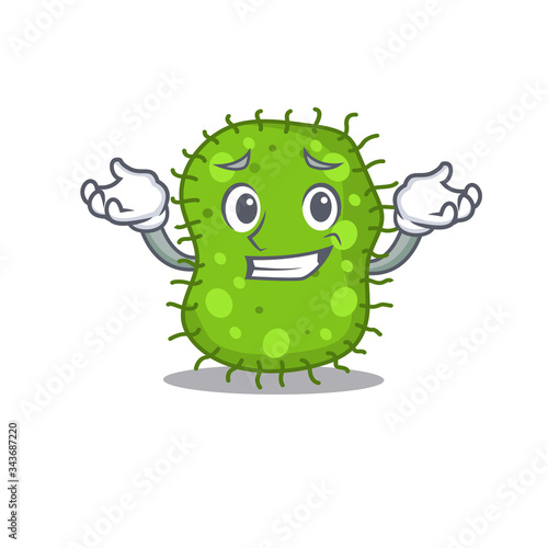 A picture of grinning escherichia cartoon design concept